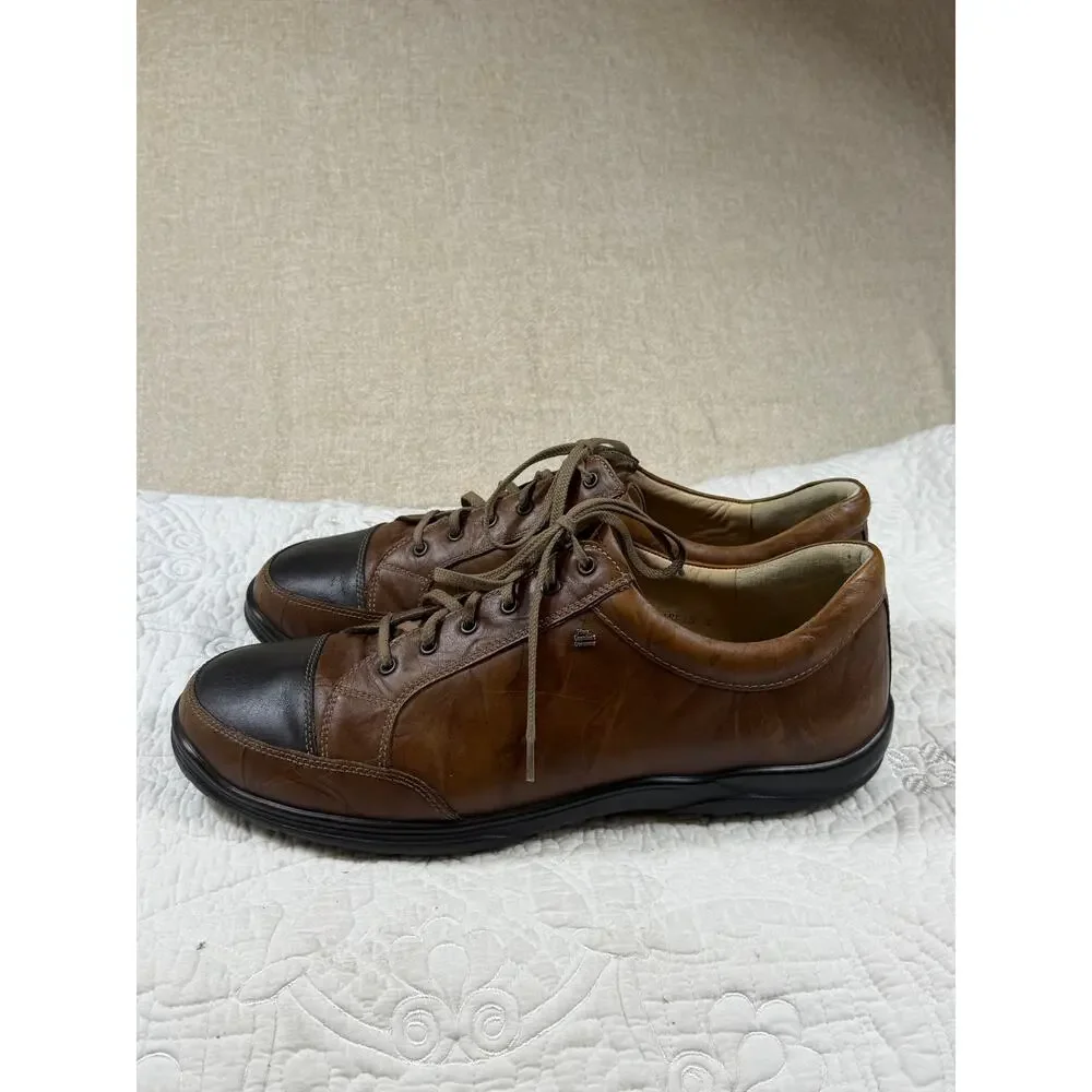Finn Comfort Men's Brown 12 Alamo Leather Lace Up Comfort Walking Shoes Style